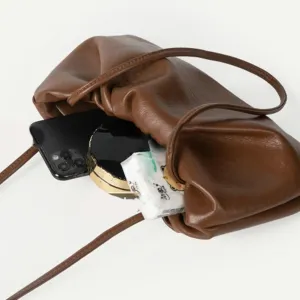 Trendy Purses for Women Simple and elegant Mini Shoulder Purse Slouchy tote bag with Magnetic Design 2025