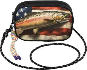 Trout America Crossbody Bags for Women Cell Phone Purses Women's Shoulder Handbags Wallet Purse with Adjustable Strap