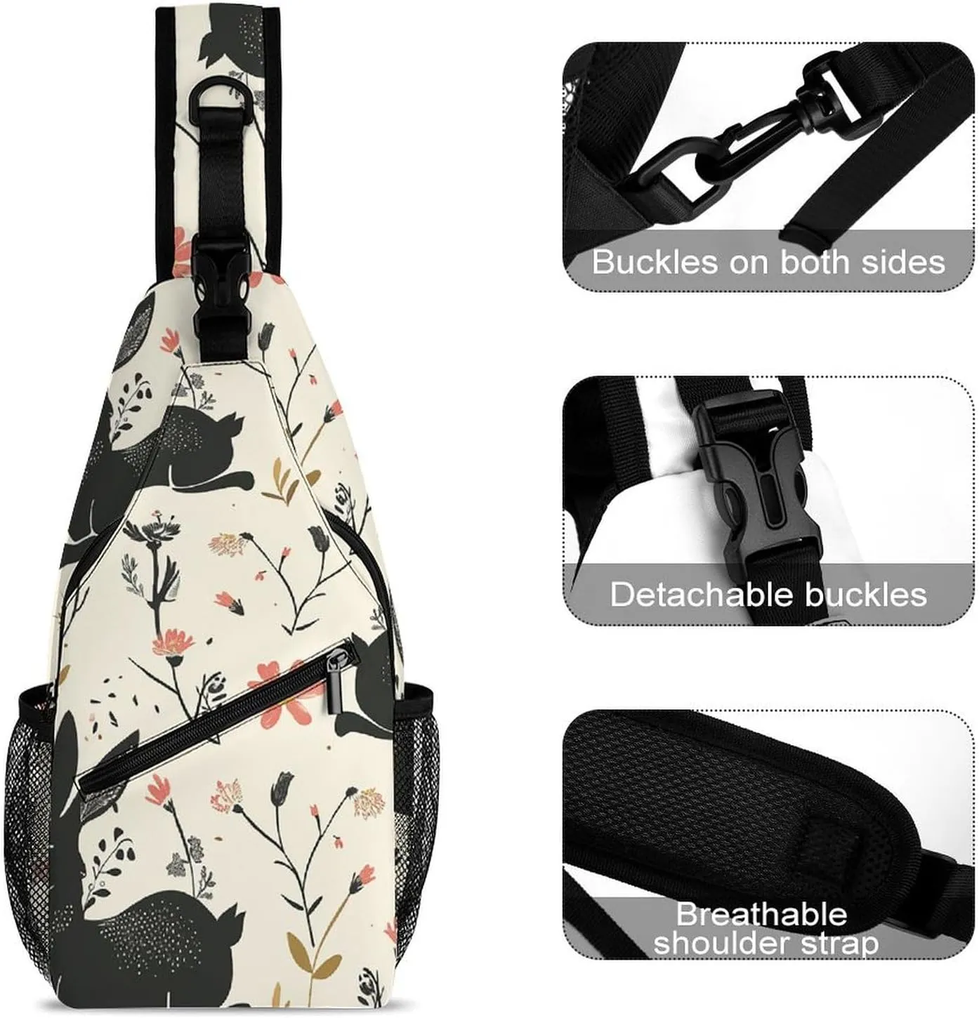 Truck Creative Pattern Sling Bag Crossbody Bags Cross Body Bag Fanny Packs Chest Bags Sling Purses for Travel
