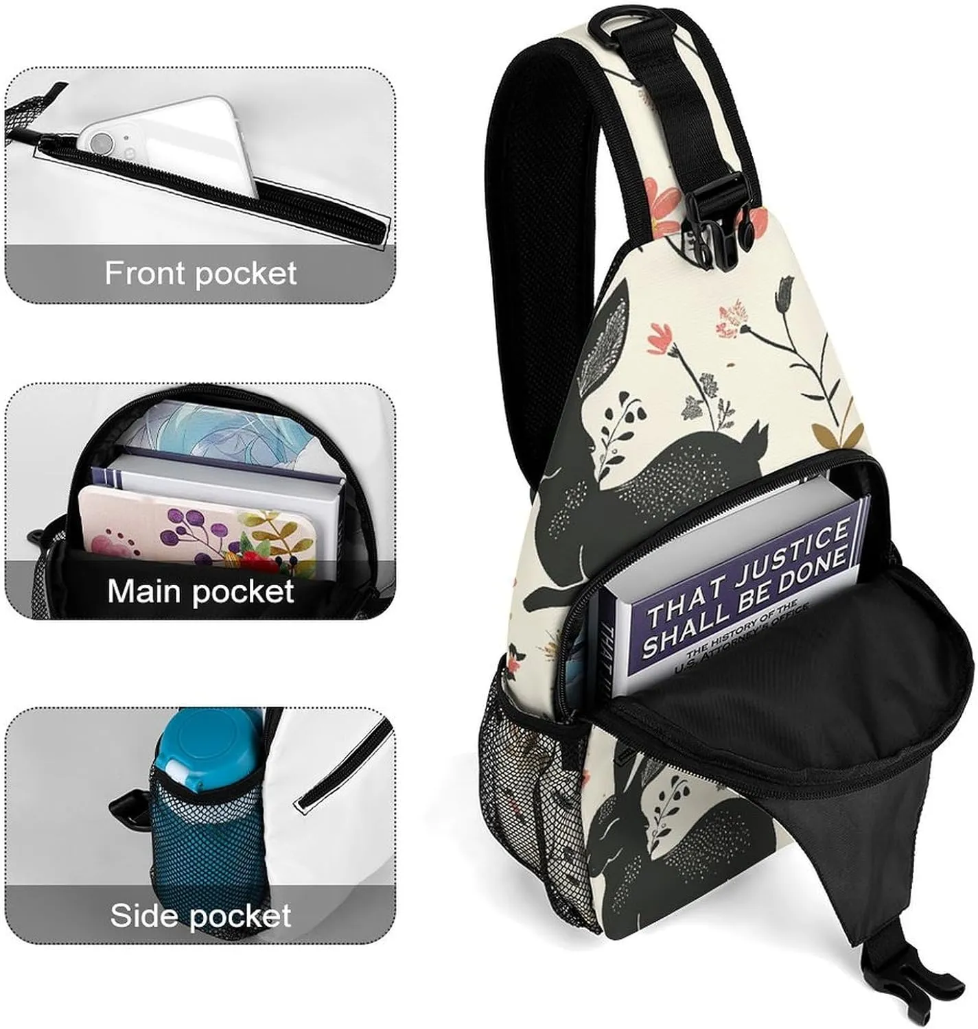Truck Creative Pattern Sling Bag Crossbody Bags Cross Body Bag Fanny Packs Chest Bags Sling Purses for Travel