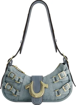 True Religion Bag, Women's Multi Denim Handbag with Adjustable Shoulder Strap