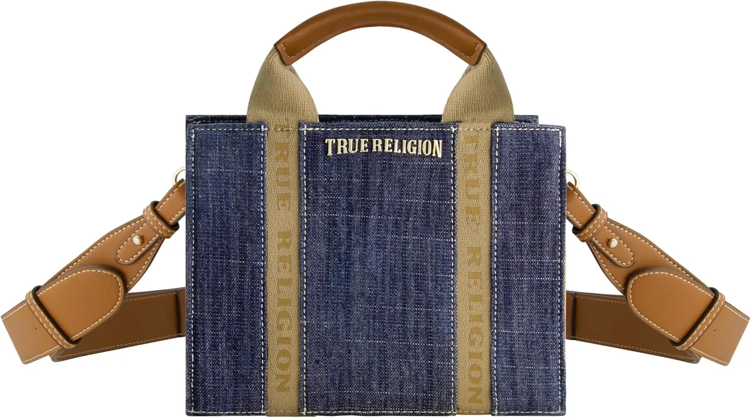 True Religion Tote Bag, Women's Mini Handbag with Adjustable Shoulder Strap