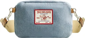 True Religion Women's Belt Bag, Denim Small Travel Crossbody Purse with Adjustable Removable Shoulder Strap