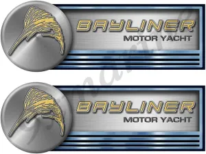 Two Bayliner Stickers for Boat Restoration - 10" Long Each