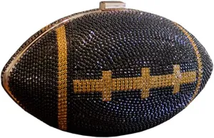 UMREN Women Basketball Shaped Cross Body Purse Rhinestone Round Ball Crystal Evening Bag Clutch Handbag for Wedding Party