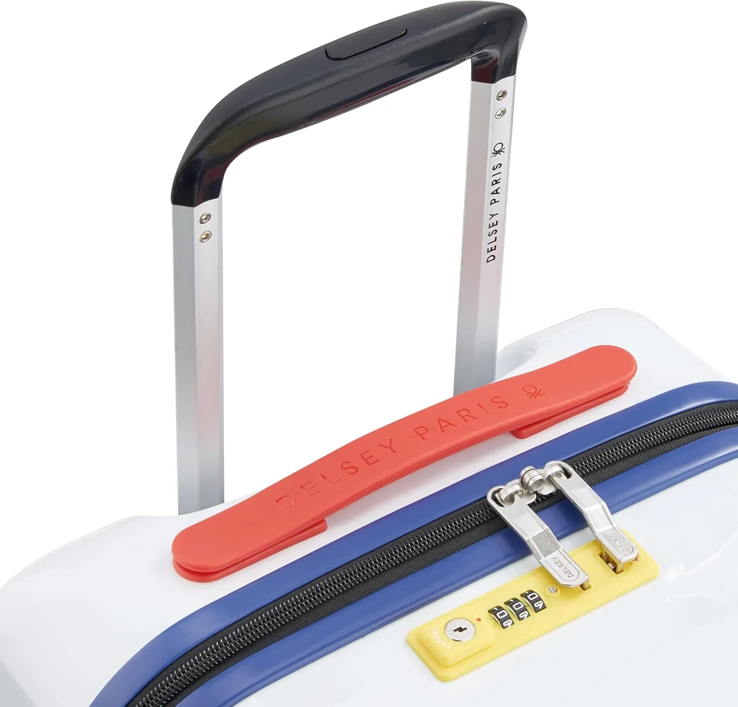 United Colors of Benetton United Hardside Luggage with Spinner Wheels, White, Carry-On 19 Inch