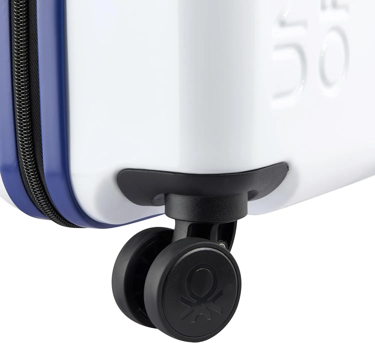United Colors of Benetton United Hardside Luggage with Spinner Wheels, White, Carry-On 19 Inch