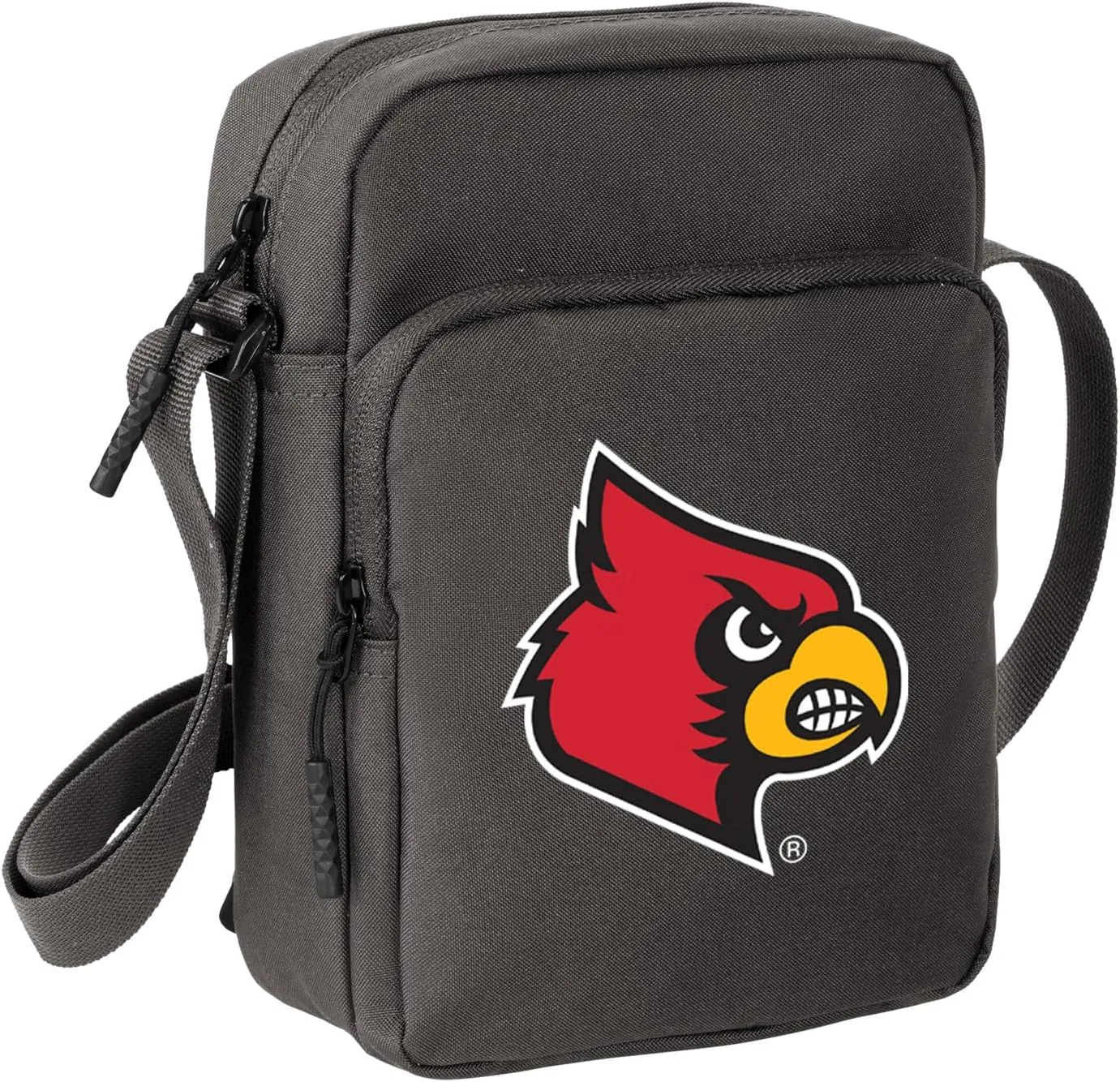 University of Louisville Travel Bag Crossbody Sling Pack for Sports Workout Running Festival Waist Pack (UofL on Gray)