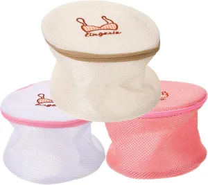 Unomor 3Pcs Mesh Laundry Bags Zippered Travel Washing Bag for Delicate Clothes Underwear Against Snags and Scratches for Organizing Dirty Laundry
