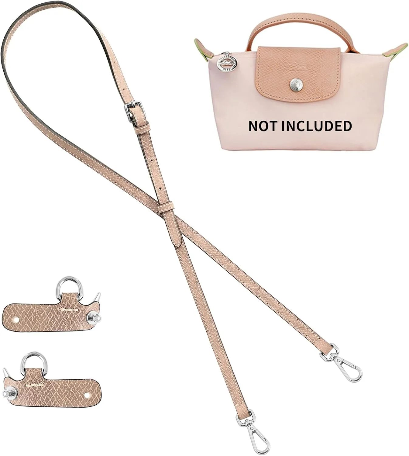 Upgraded Leather Purse Straps for Longchamp Mini Bag Conversion Kit, Bag Shoulder Strap Replacement Crossbody