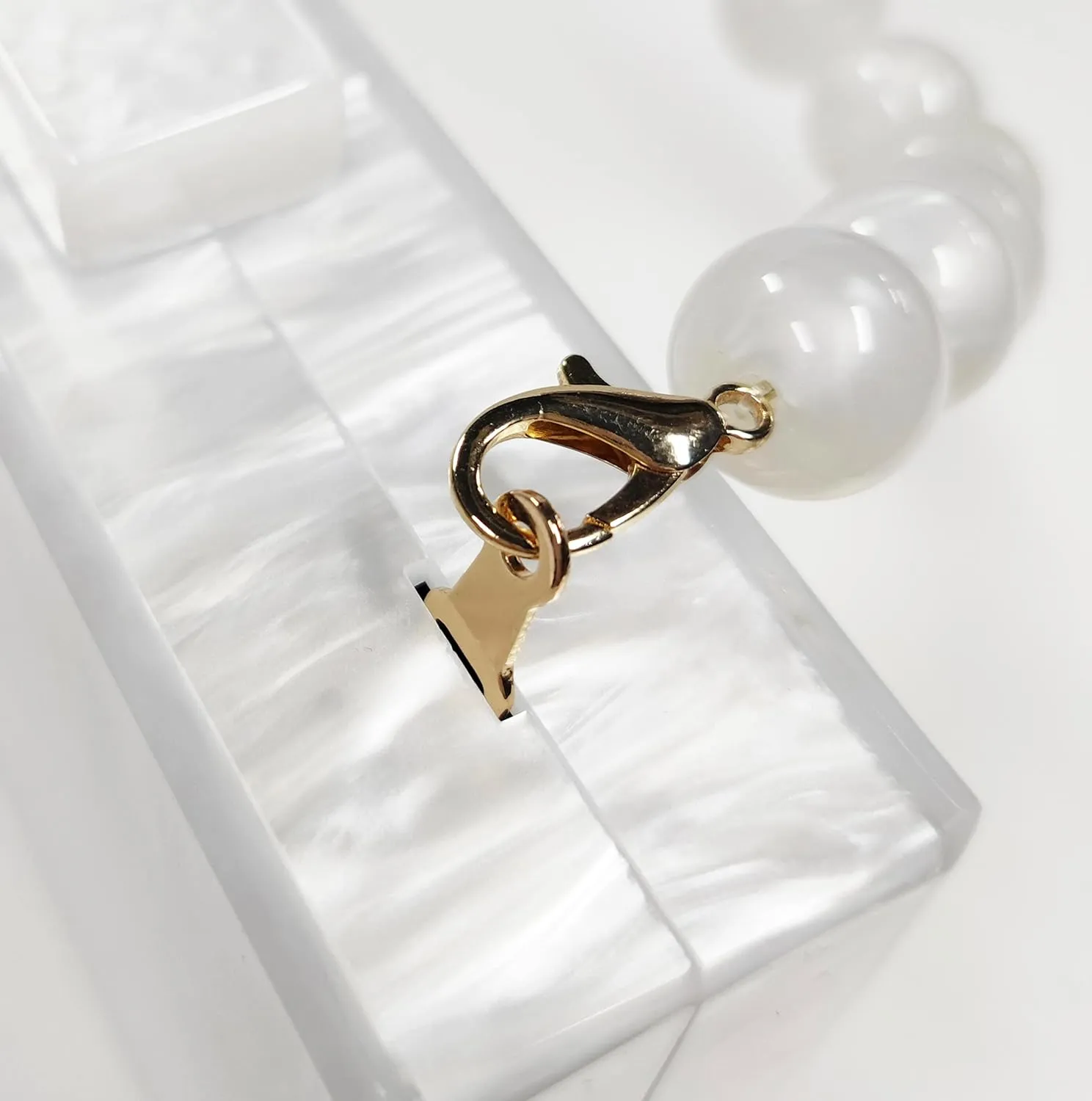 URAWOW Acrylic Evening Handbag Beads Bag for Women Graceful Shoulder Bag Satchel Marble Clutch Purses for Wedding Party 2023