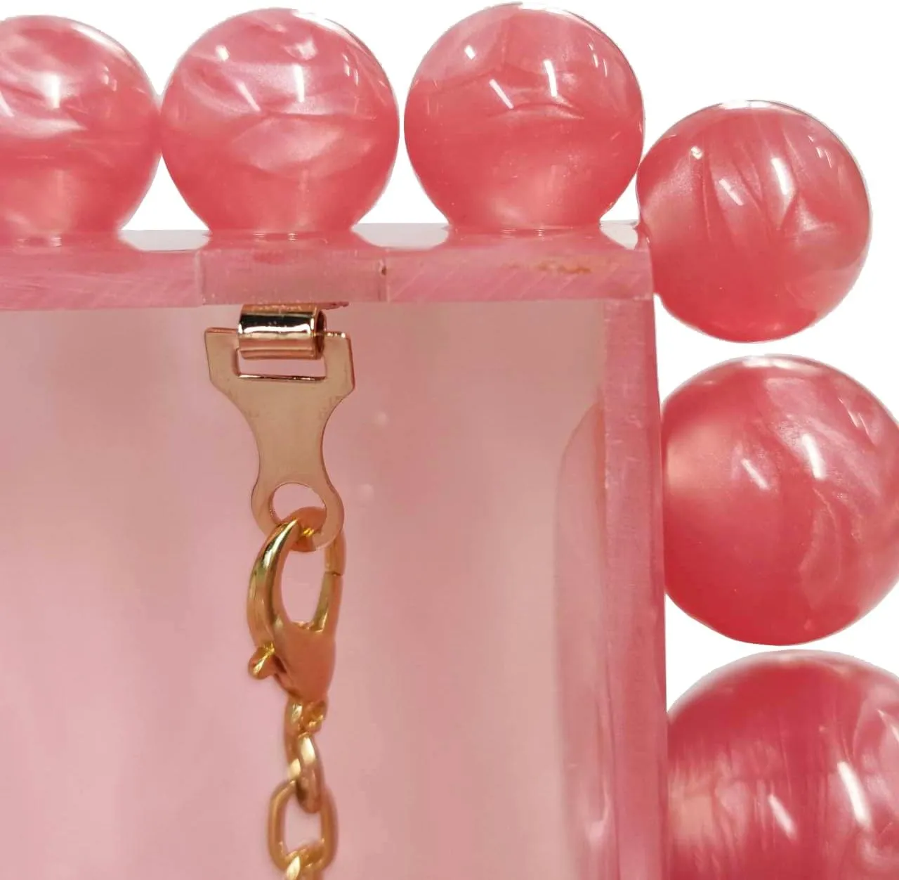 URAWOW Acrylic Evening Handbag Beads Bag for Women Graceful Shoulder Bag Satchel Marble Clutch Purses for Wedding Party 2023