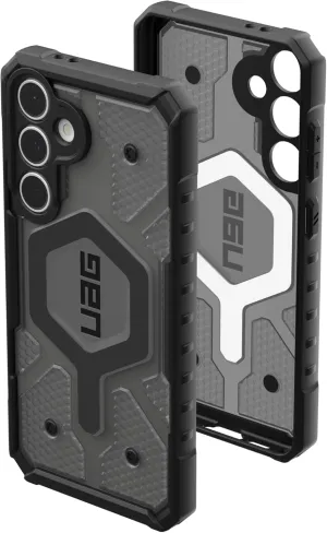 URBAN ARMOR GEAR UAG Compatible with Samsung Galaxy S24 FE Case SM-S721 Pathfinder Clear, Magnetic Charging Transparent Rugged Military Grade Dropproof Impact Resistant Protective Cover, Ash