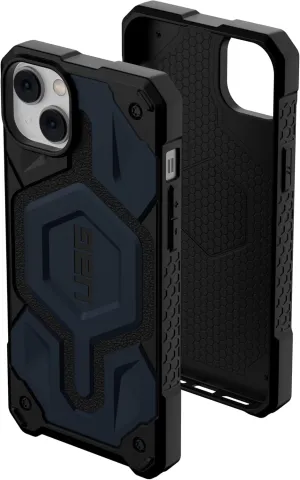 URBAN ARMOR GEAR UAG Designed for iPhone 14 Plus Case Blue Mallard 6.7" Monarch Pro Built-in Magnet Compatible with MagSafe Charging Rugged Shockproof Dropproof Premium Protective Cover
