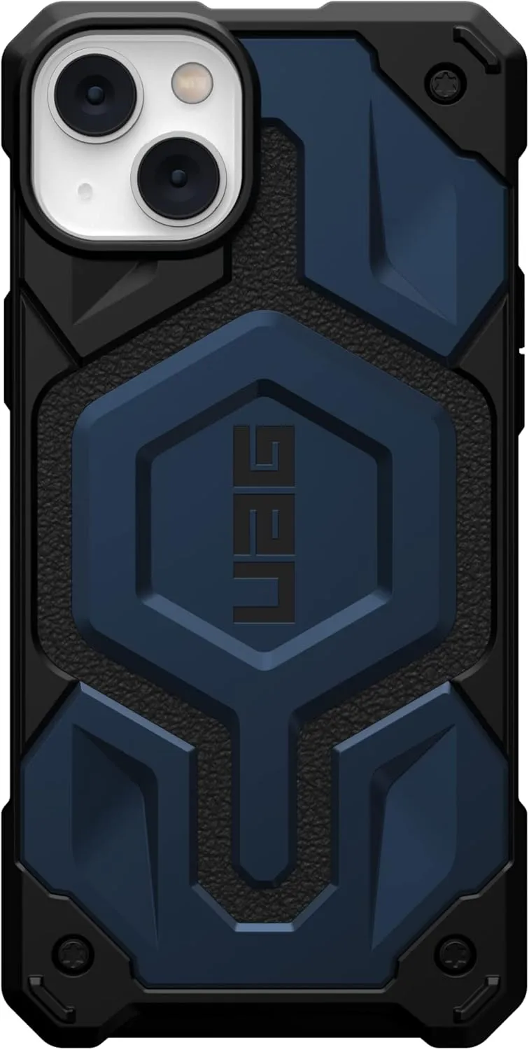 URBAN ARMOR GEAR UAG Designed for iPhone 14 Plus Case Blue Mallard 6.7" Monarch Pro Built-in Magnet Compatible with MagSafe Charging Rugged Shockproof Dropproof Premium Protective Cover