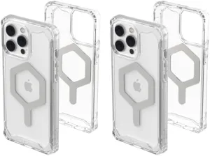 URBAN ARMOR GEAR UAG Designed for iPhone 14 Pro Max Case Clear Ice 6.7" Plyo Build-in Magnet Compatible with MagSafe Charging Lightweight Slim Shockproof Translucent Protective Cover (Pack of 2)