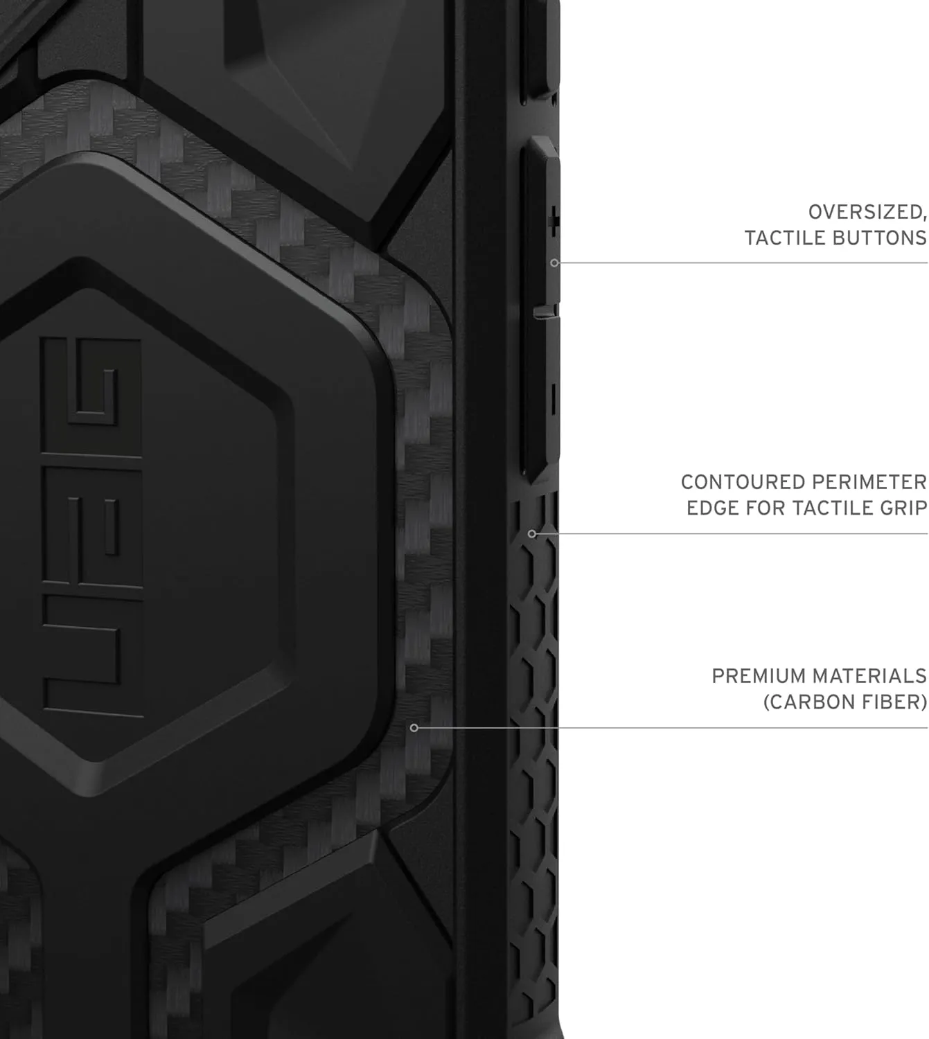 URBAN ARMOR GEAR UAG Designed for iPhone 16 Case 6.1" Monarch Pro - Compatible with MagSafe Charging Rugged Heavy Duty Shockproof Anti-Slip Military Grade Protective Cover, Carbon Fiber