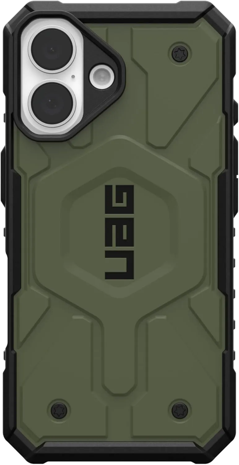 URBAN ARMOR GEAR UAG Designed for iPhone 16 Case 6.1" Pathfinder - Compatible with MagSafe Charging Rugged Shockproof Anti-Slip Military Grade Protective Cover, Olive Drab
