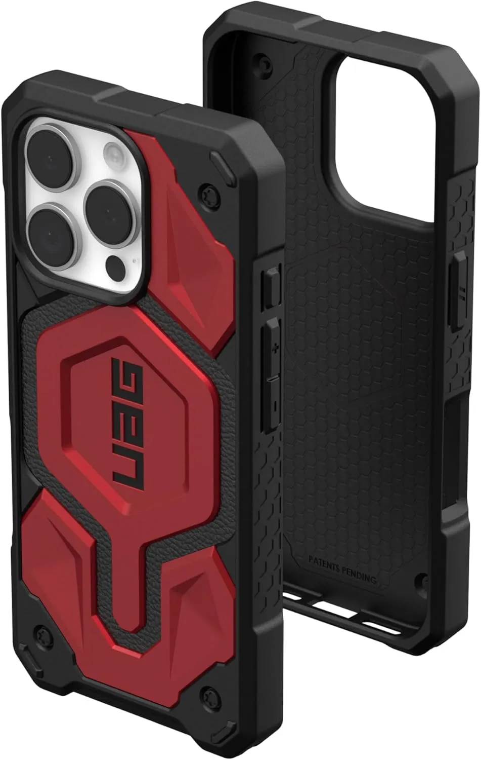 URBAN ARMOR GEAR UAG Designed for iPhone 16 Pro Case 6.3" Monarch Pro - Compatible with MagSafe Charging Rugged Heavy Duty Shockproof Anti-Slip Military Grade Protective Cover, Crimson