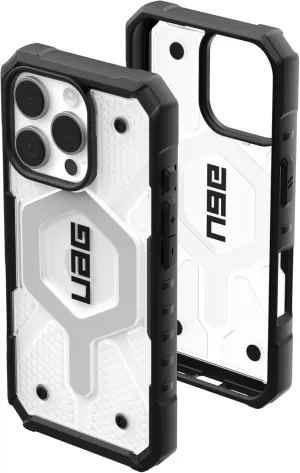 URBAN ARMOR GEAR UAG Designed for iPhone 16 Pro Case 6.3" Pathfinder Clear - Compatible with MagSafe Charging Rugged Shockproof Anti-Slip Military Grade Protective Cover, Ice