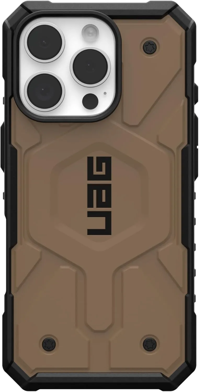 URBAN ARMOR GEAR UAG Designed for iPhone 16 Pro Case 6.3" Pathfinder - Compatible with MagSafe Charging Rugged Shockproof Anti-Slip Military Grade Protective Cover, Dark Earth