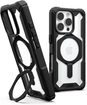 URBAN ARMOR GEAR UAG Designed for iPhone 16 Pro Case 6.3" Plasma XTE - Compatible with MagSafe Charging & Kickstand Rugged Shockproof Anti-Slip Military Grade Protective Cover, Black/Clear