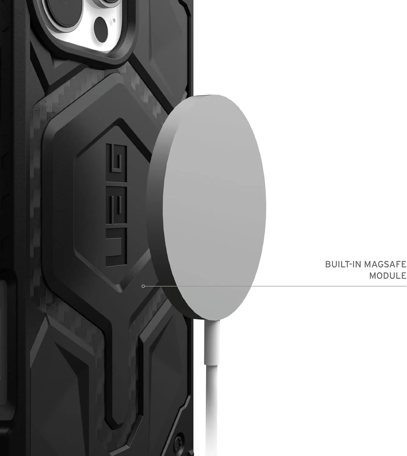 URBAN ARMOR GEAR UAG Designed for iPhone 16 Pro Max Case 6.9" Monarch Pro - Compatible with MagSafe Charging Rugged Heavy Duty Shockproof Anti-Slip Military Grade Protective Cover, Carbon Fiber