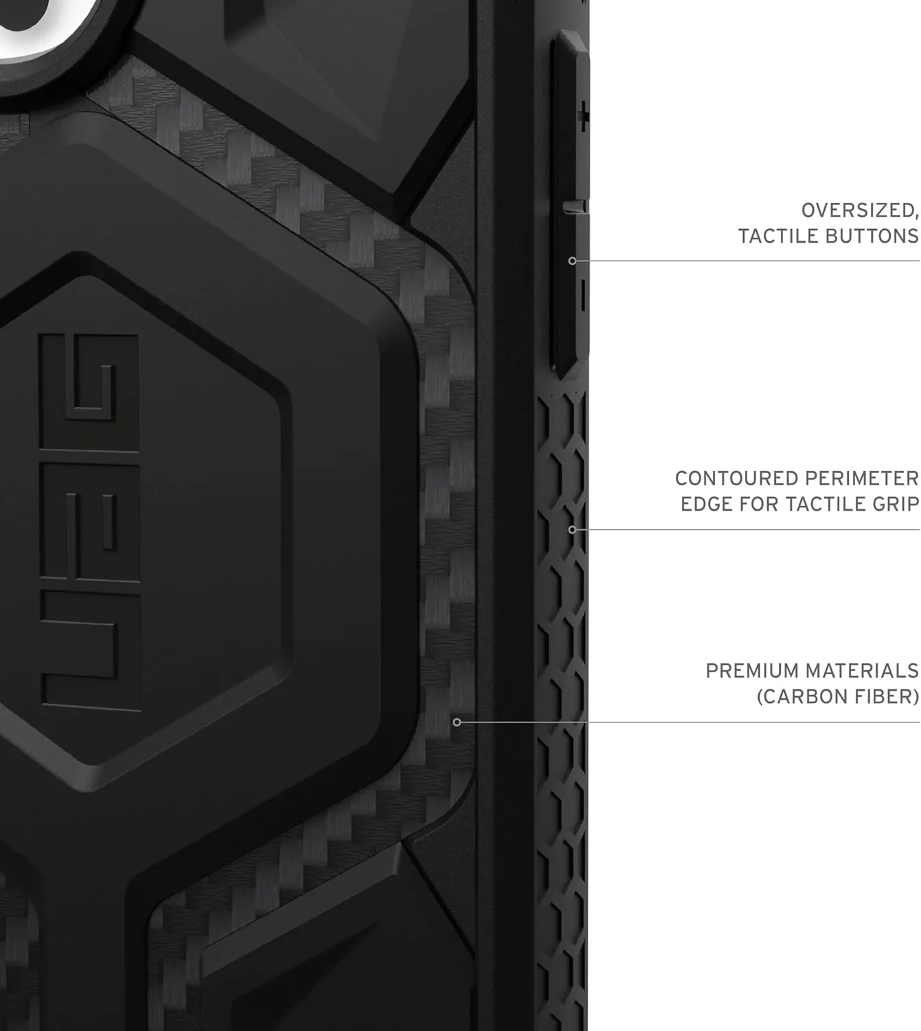 URBAN ARMOR GEAR UAG Designed for iPhone 16 Pro Max Case 6.9" Monarch Pro - Compatible with MagSafe Charging Rugged Heavy Duty Shockproof Anti-Slip Military Grade Protective Cover, Carbon Fiber