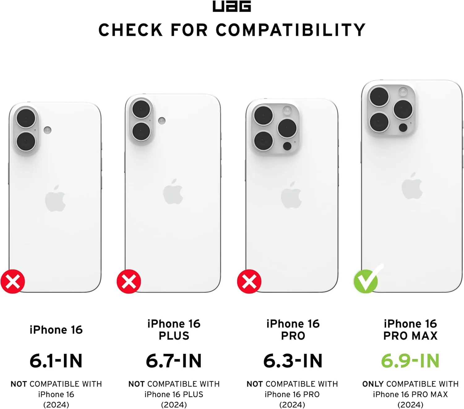 URBAN ARMOR GEAR UAG Designed for iPhone 16 Pro Max Case 6.9" Pathfinder Clear - Compatible with MagSafe Charging Rugged Shockproof Anti-Slip Military Grade Protective Cover, Ash