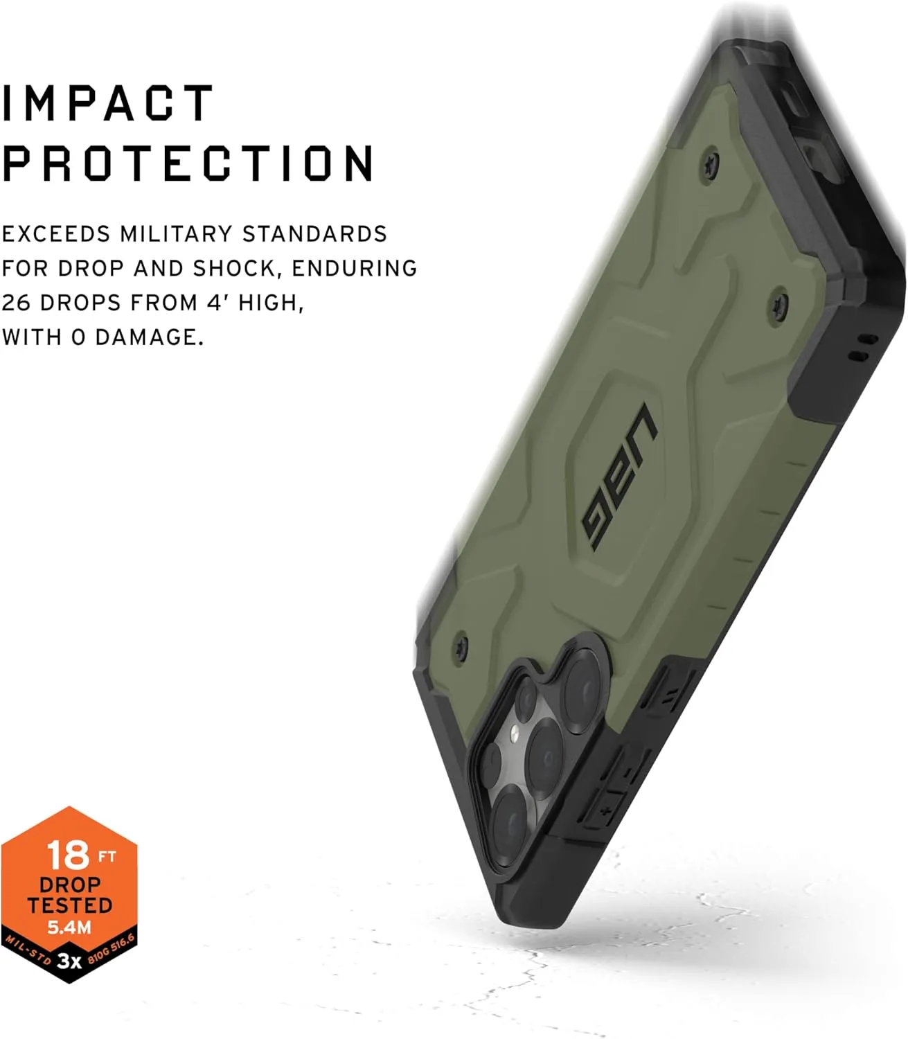 URBAN ARMOR GEAR UAG Designed for Samsung Galaxy S25 Ultra Case 6.8" Pathfinder - Compatible with Magnetic Charging Armor Shell Impact-Resistant Rugged Military Grade Protective Cover, Olive Drab