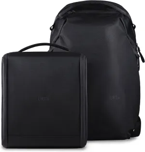 Urth Norite 24L Modular Backpack   11.3L Camera Insert - Water Resistant, Anti-Theft, Recycled Bag for DSLR/SLR/Mirrorless, 13-16 Inch Laptop in Black