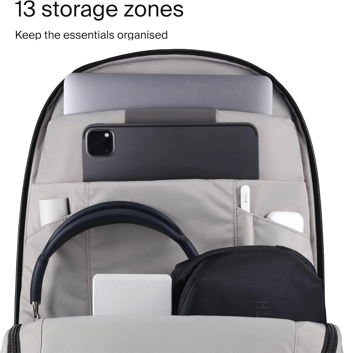 Urth Norite 24L Modular Camera & Laptop Travel Backpack — Water Resistant, Anti-Theft, Recycled Bag for DSLR, 13-16 Inch Laptop in Black