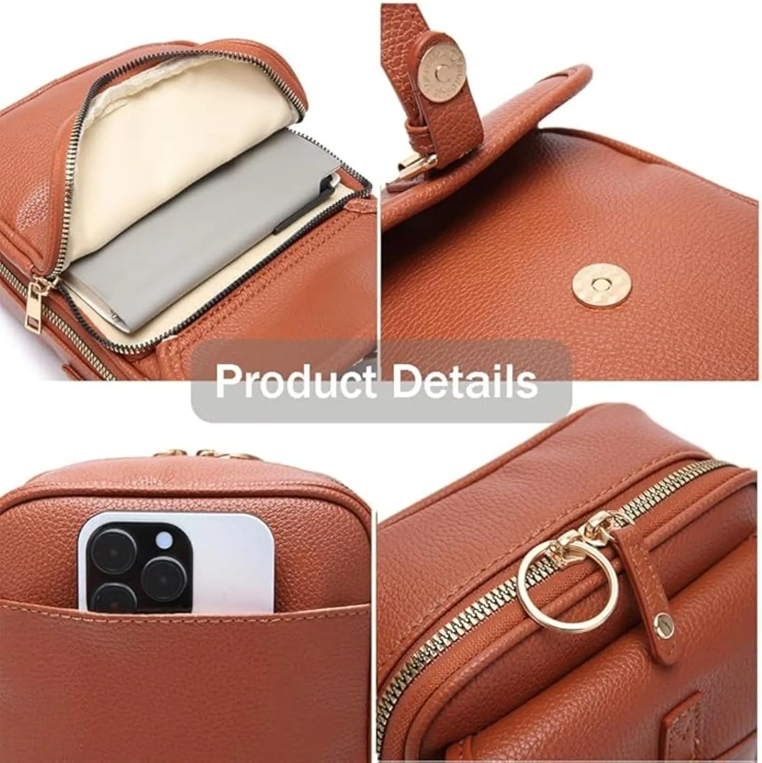Urvashi Cross Body Bag Small Leather Tojoyride Messenger Bag With Card Slots Shoulder Bags For Women Men Wallet Purses