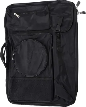U.S. Art Supply Black Nylon Art Supplies Portfolio Carry Backpack Bag, Size: 19" x 26"