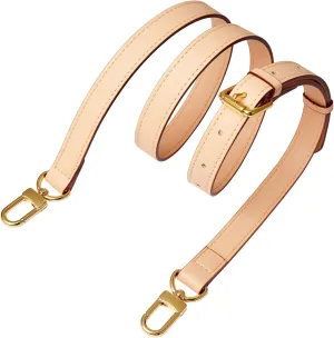 Vachetta Genuine Leather Adjustable Genuine Leather Crossbody Straps Replacement (Apricot)