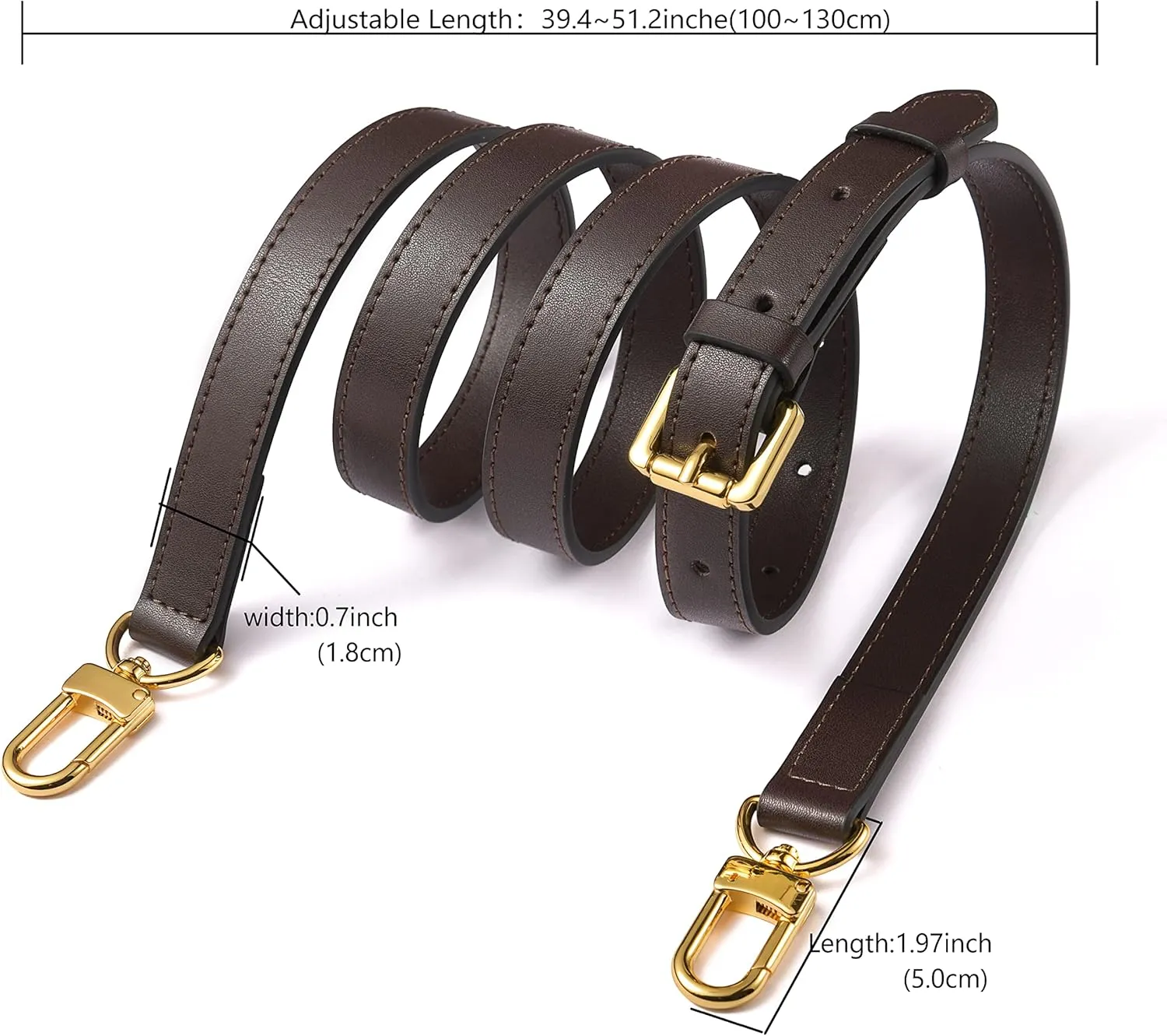 Vachetta Leather Adjustable Crossbody Strap for ， women's crossbody handbags