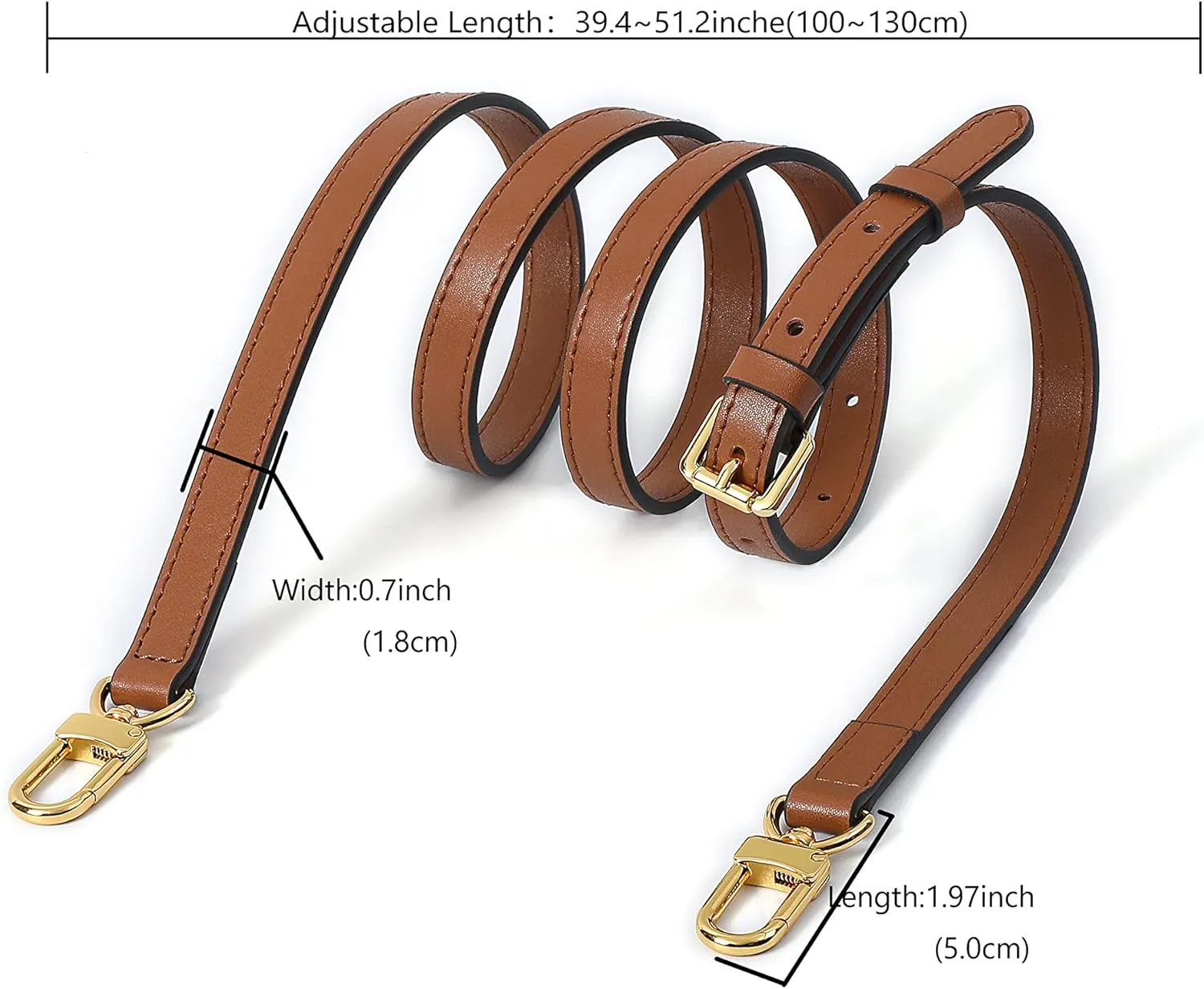 Vachetta Leather Adjustable Crossbody Strap for ， women's crossbody handbags