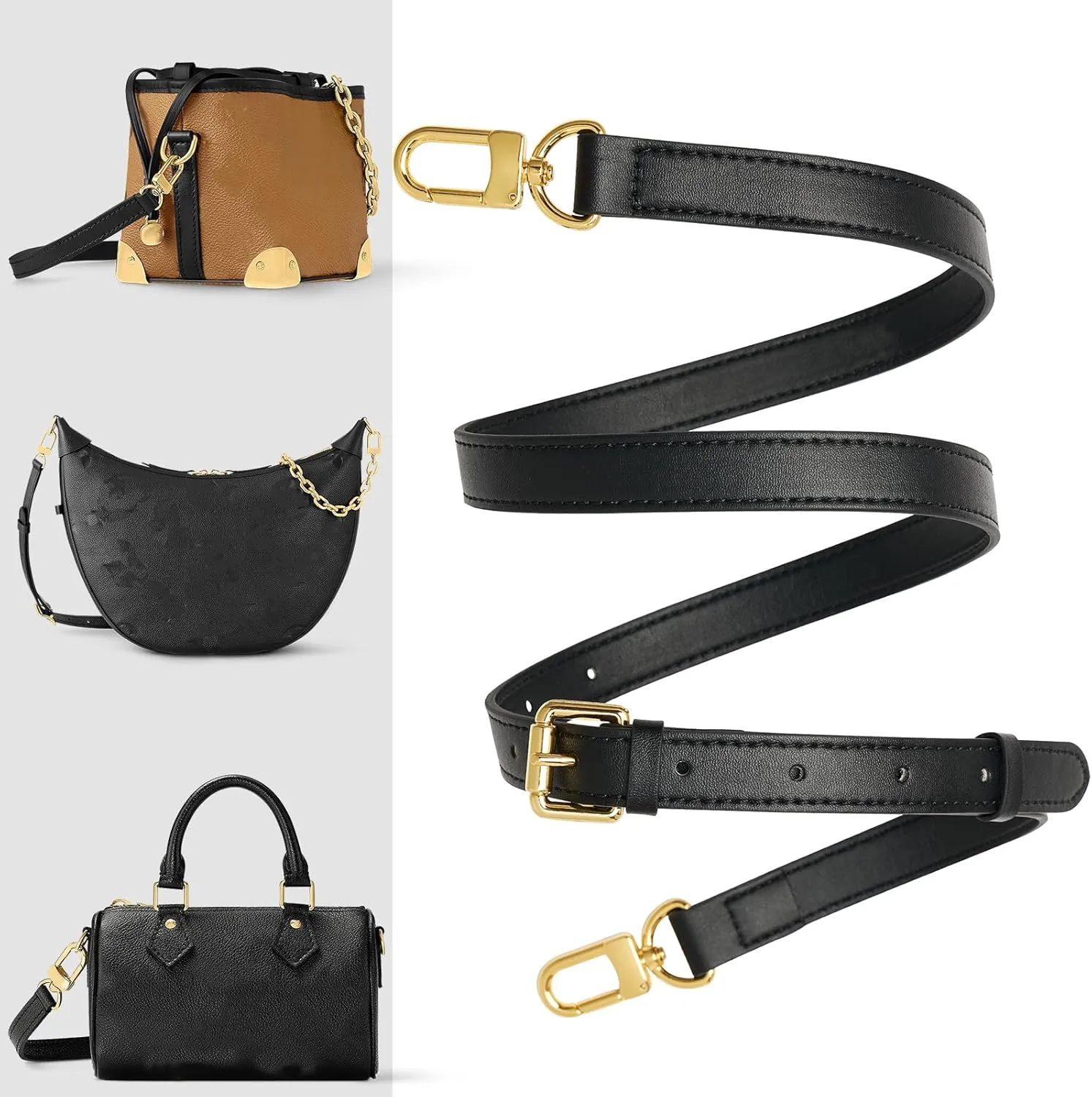 Vachetta Leather purse strap Genuine Leather Adjustable Replacement Strap for Shoulder Bag Handbag Purse