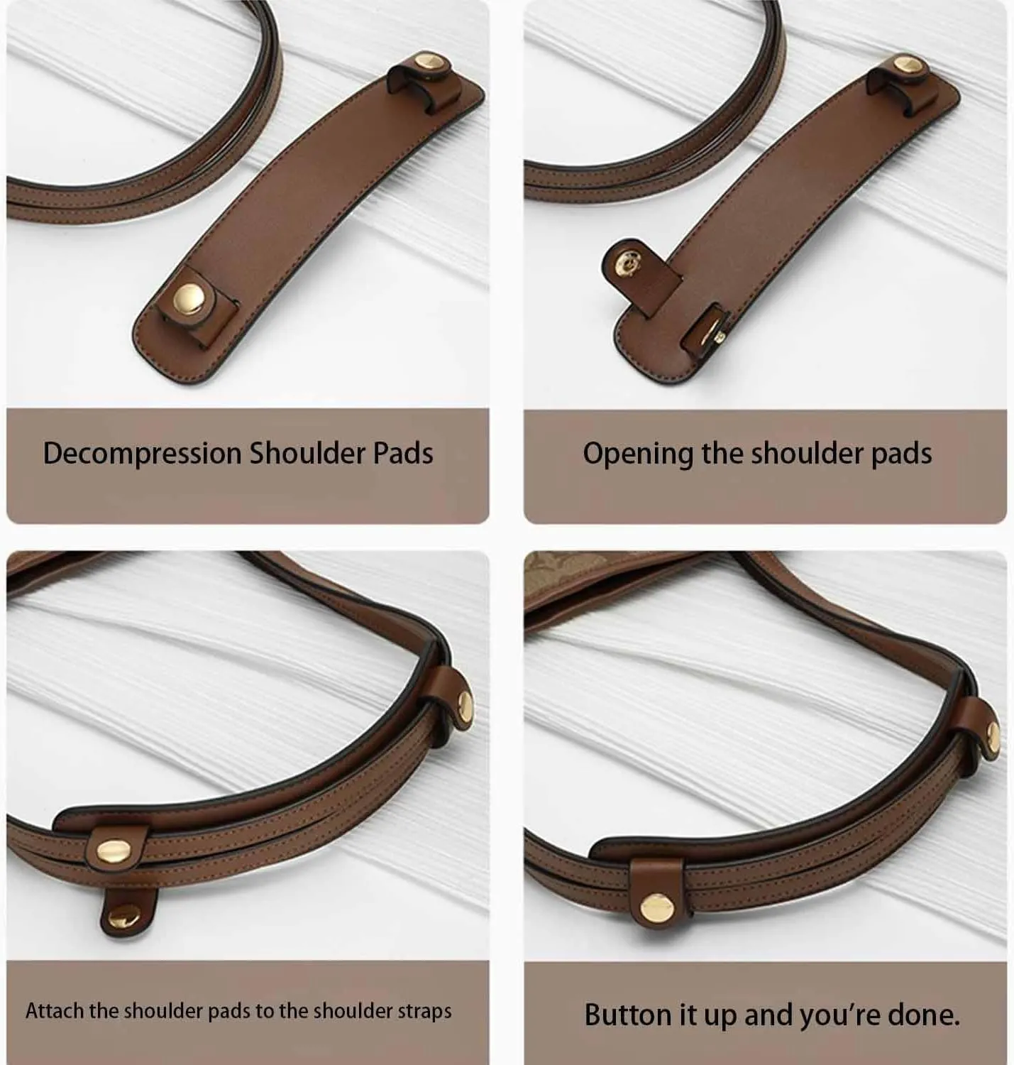 Vachetta Leather shoulder pads Leather shoulder strap pads for designing stylish decompression handbag bags