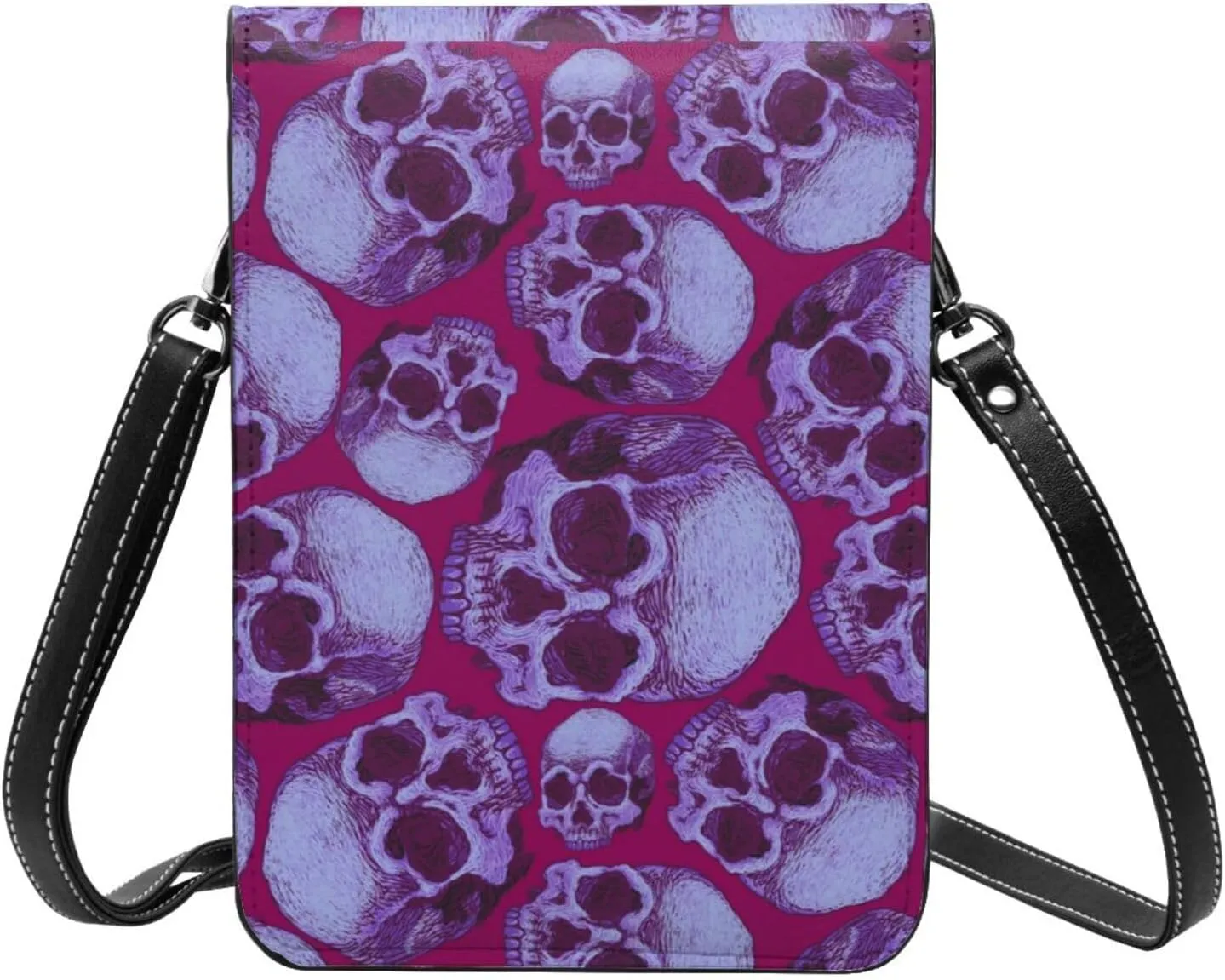 Vampire Teeth Lips Cell Phone Purse Small Crossbody Bags For Women Men Wallet Purses With Adjustable Strap