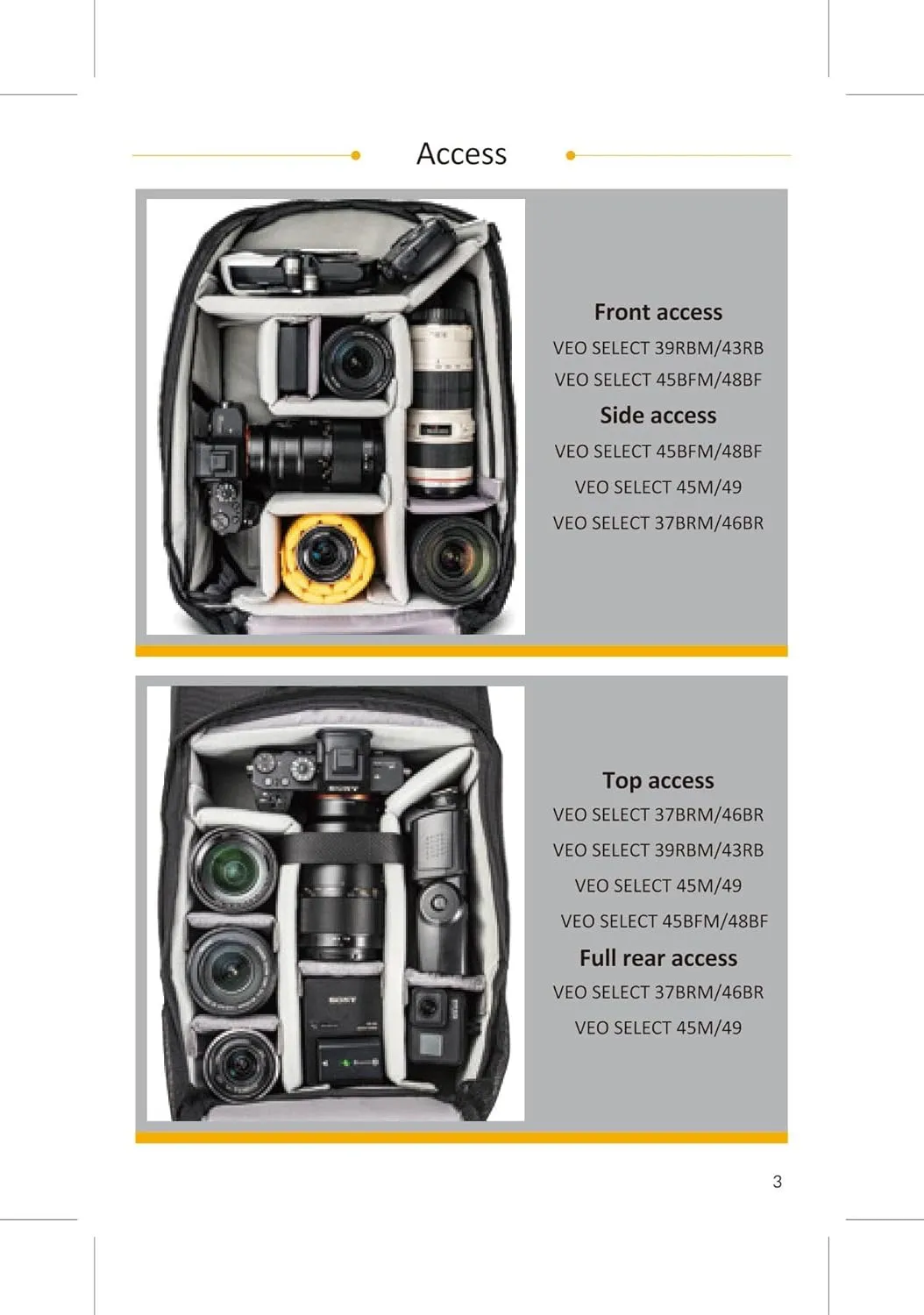 VANGUARD VEO Select 37BRM Backpack for Mirrorless/CSC Camera - Black