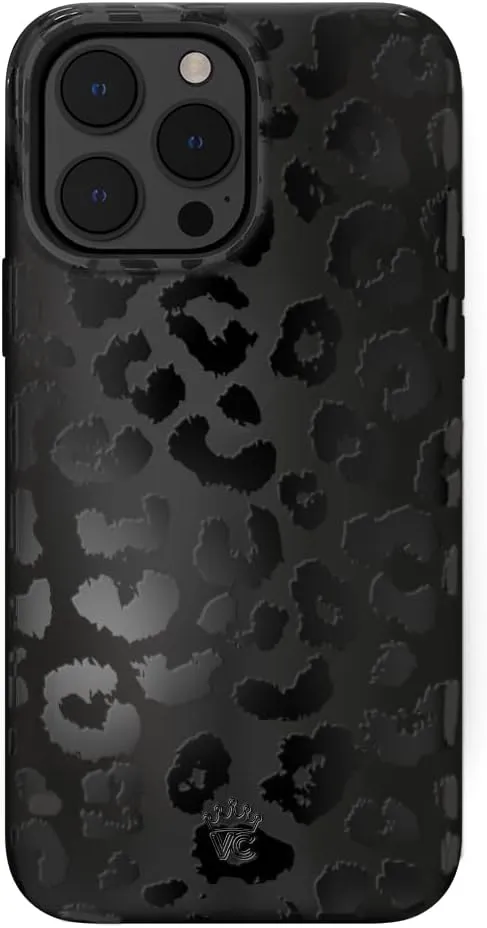 VELVET CAVIAR Black Leopard Cheetah Print Phone Case for iPhone 14 Pro Max - Compatible with MagSafe - 10ft Drop Tested