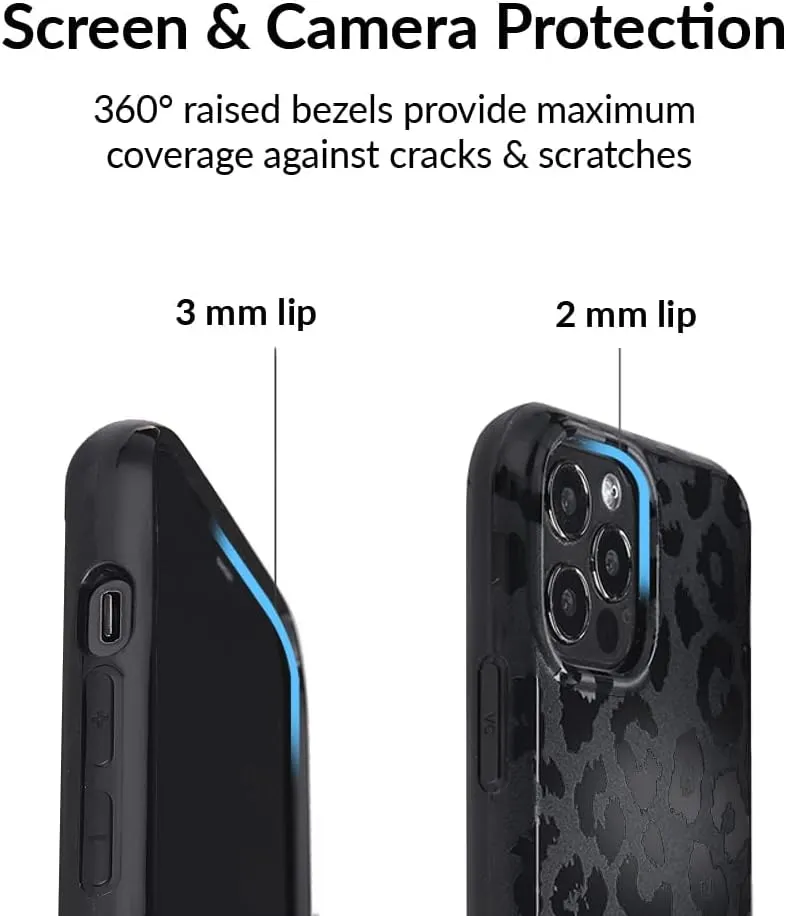 VELVET CAVIAR Black Leopard Cheetah Print Phone Case for iPhone 14 Pro Max - Compatible with MagSafe - 10ft Drop Tested
