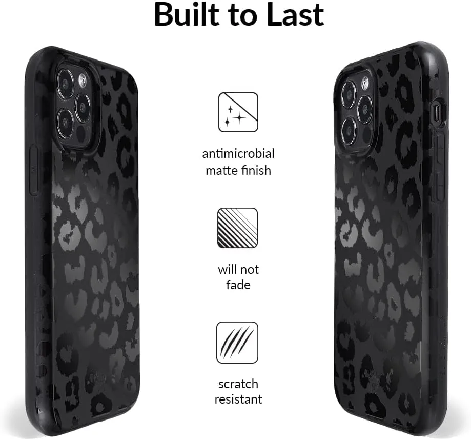 VELVET CAVIAR Black Leopard Cheetah Print Phone Case for iPhone 14 Pro Max - Compatible with MagSafe - 10ft Drop Tested