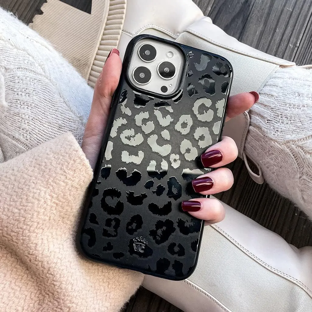 VELVET CAVIAR Black Leopard Cheetah Print Phone Case for iPhone 14 Pro Max - Compatible with MagSafe - 10ft Drop Tested