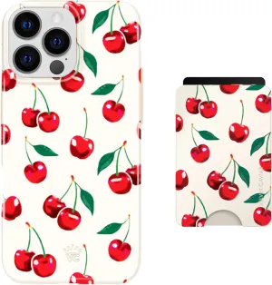 VELVET CAVIAR MagSafe Wallet   iPhone 12 Pro Max Case (Bundle - Mon Cheri Cherry)