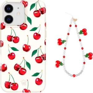 VELVET CAVIAR Phone Charm   iPhone 12/12 Pro Case (Bundle - Mon Cheri Cherry)