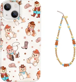 VELVET CAVIAR Phone Charm   iPhone 13 Case (Bundle - Cowboy Teddy Bear)