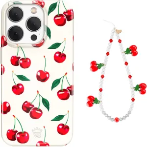 VELVET CAVIAR Phone Charm   iPhone 15 Pro Max Case (Bundle - Mon Cheri Cherry)