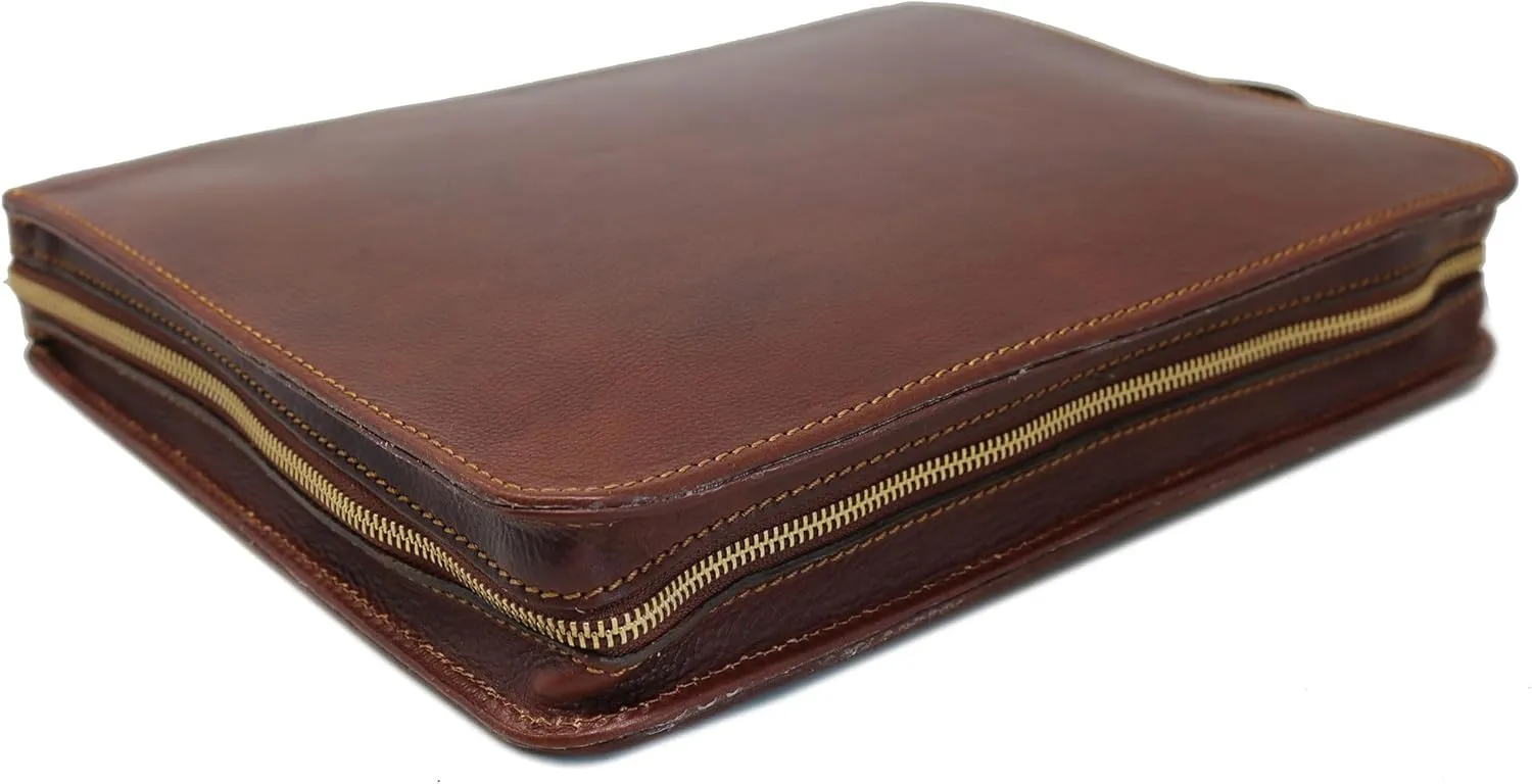 Venezia Full Grain Leather Laptop Case Portfolio Briefcase Attache